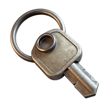 stunning classic Old Metal Key Ring Empty Isolated Cutout original png