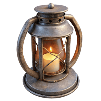 stunning traditional Old Metal Lantern Candle Inside Cutout high resolution png