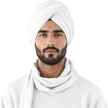 Portrait of a Man in a White Turban and Scarf png