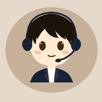 a customer service man vector