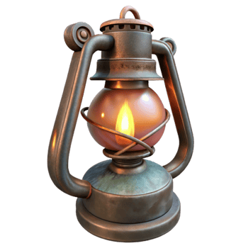 extraordinary traditional Old Oil Lamp Burning Flame Cutout exclusive png