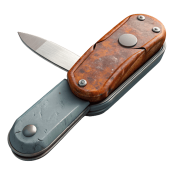 extraordinary vintage Old Pocket Knife Open Blade Cutout original png