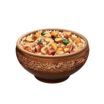 Delicious and Yummy Fried Rice plate isolated on transparent background png