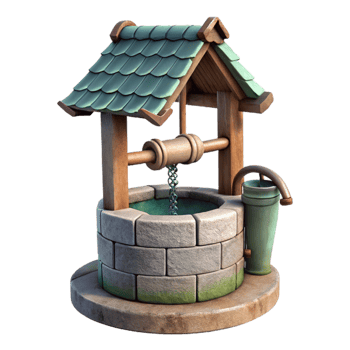 stunning minimalist Old Well Pump Cutout with Metal Handle professional png