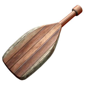 dramatic modern Old Wooden Boat Oar Detail Isolated original png