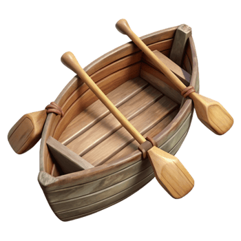 stunning abstract Old Wooden Boat Oars and Rowlocks Element high resolution png