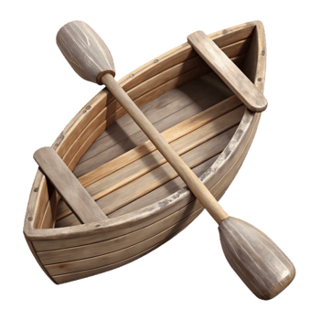 vibrant vintage Old Wooden Boat Oars and Rowlocks Element genuine png