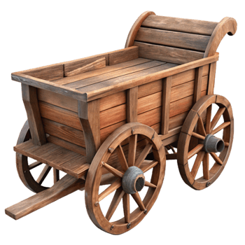 dramatic contemporary Old Wooden Cart Rustic Design Cutout genuine png
