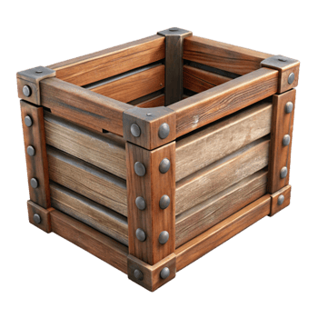 extraordinary creative Old Wooden Crate Side View png