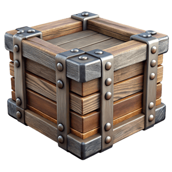 beautiful traditional Old Wooden Crate with Travel Stickers Transparent Background genuine png