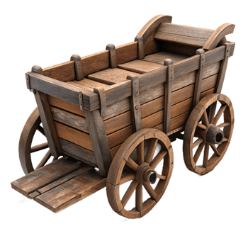 stunning abstract Old Wooden Wagon Rustic Style Cutout professional png