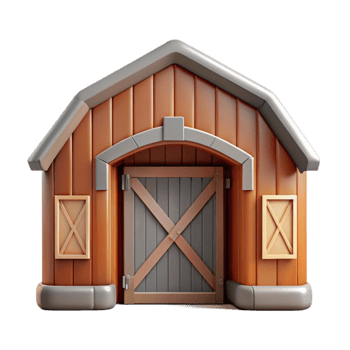 impressive creative Open Barn Doorway Cutout with Frame genuine png