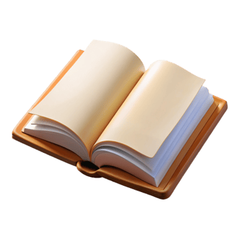 wonderful contemporary Open Book with Blank Pages Flat Lay Cutout original png