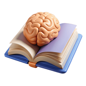 extraordinary traditional Open Book with Brain Symbol Isolated Element authentic png