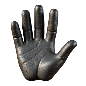 magnificent classic Open Hand Gesture Outline Black Cutout high resolution png