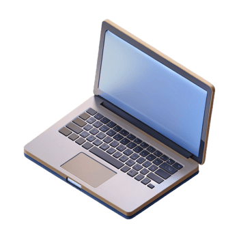 extraordinary contemporary Open Laptop Showing Blank Screen Top View authentic png