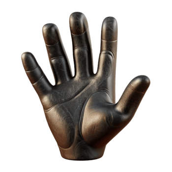 wonderful vintage Open Hand Gesture Outline Black Cutout premium png