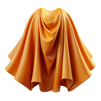 serene modern Orange Fabric Drape Soft Lighting Cutout high quality png