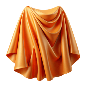 magnificent rustic Orange Fabric Drape Soft Lighting Cutout high resolution png