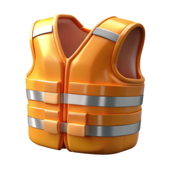 dramatic minimalist Orange Reflective Vest for Cycling Cutout png