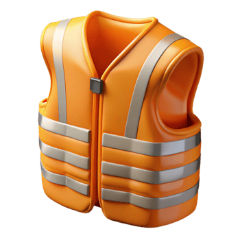 dramatic modern Orange Reflective Vest for Cycling Cutout high quality png