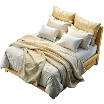 impressive contemporary Organic Cotton Bedding Set White Linen Transparent Background premium png
