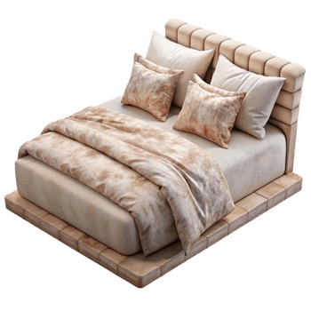 dramatic rustic Organic Cotton Bedding Set White Linen Transparent Background genuine png