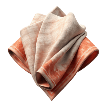 magnificent contemporary Organic Cotton Handkerchief White Transparent Background premium png
