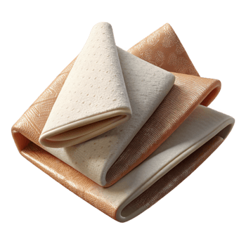 stunning minimalist Organic Cotton Napkins Set White Transparent Background high resolution png