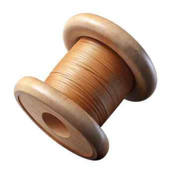 serene abstract Organic Cotton Thread Spool Wooden Transparent Background high resolution png