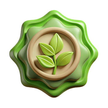 wonderful vintage Organic Food Label Green Design Cutout original png