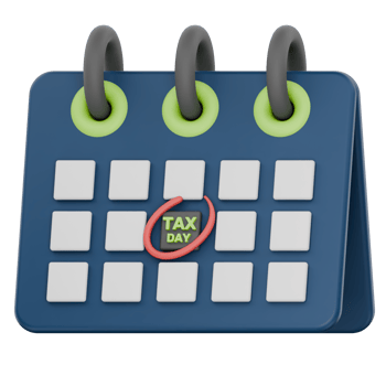 3D Calendar Tax Day Reminder png