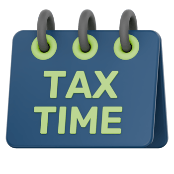 3D Tax Time Reminder Calendar png