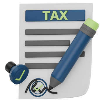 3D Tax Form Signing png