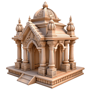 vibrant contemporary Ornate Temple Carving Detail Transparent Background high resolution png