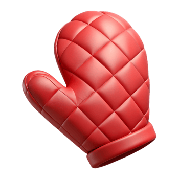 extraordinary modern Oven Mitt Quilted Red Cutout Element original png