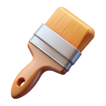 extraordinary vintage Paint Brush Stroke Angled View with Bristle Detail Cutout detailed png