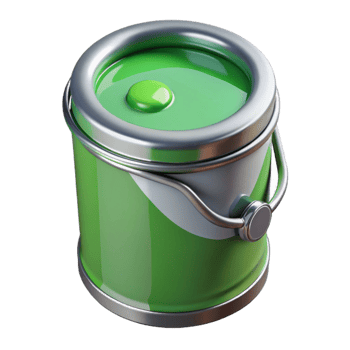 serene abstract Paint Can Closed with Green Paint Isolated Cutout high quality png