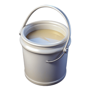 magnificent vintage Paint Bucket White Full Isolated on Transparent Background high quality png