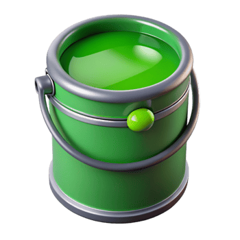 vibrant vintage Paint Can Closed with Green Paint Isolated Cutout authentic png