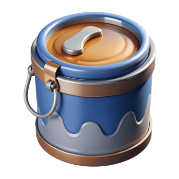 vibrant vintage Paint Can Closed with Green Paint Isolated Cutout genuine png