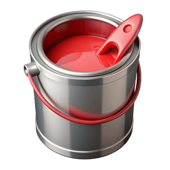 wonderful modern Paint Can Open with Red Paint Isolated Cutout high resolution png