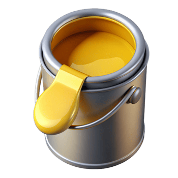 beautiful abstract Paint Can Open with Red Paint Isolated Cutout high quality png