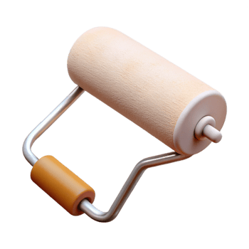 extraordinary artistic Paint Roller with White Paint Isolated Cutout professional png