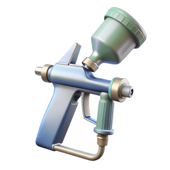 vibrant abstract Paint Sprayer Gun Isolated on Transparent Background exclusive png