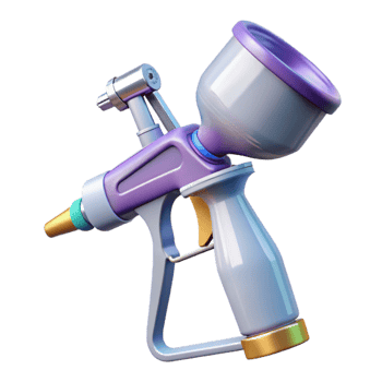 wonderful vintage Paint Sprayer Gun Isolated on Transparent Background premium png