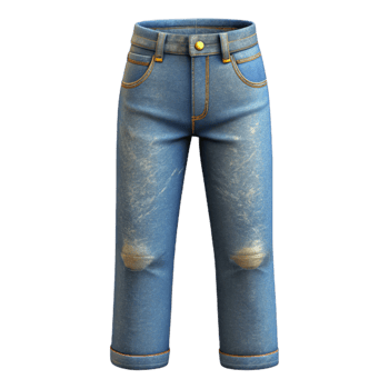 vibrant creative Pair of Jeans Front View with Transparent Background genuine png