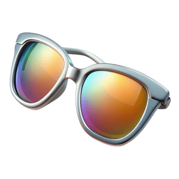 beautiful abstract Pair of Sunglasses with Mirrored Lenses Transparent Element authentic png