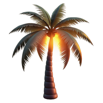 extraordinary minimalist Palm Tree Silhouette Sunset Background Transparent professional png
