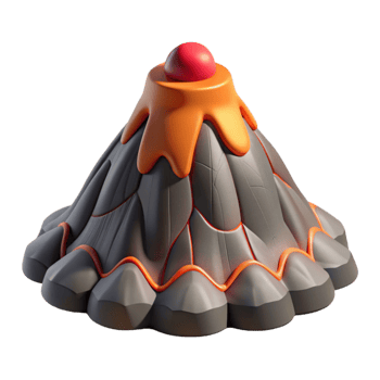 impressive abstract Paricutin Volcano Cinder Cone Formation Cutout authentic png